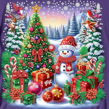 Load image into Gallery viewer, Snow Scene Snowman-Partial Special Diamond Painting-30x30cm