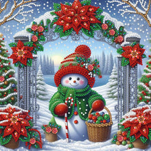 Load image into Gallery viewer, Snow Scene Snowman-Partial Special Diamond Painting-30x30cm