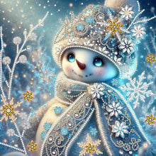 Load image into Gallery viewer, Snow Scene Snowman-Partial Special Diamond Painting-30x30cm