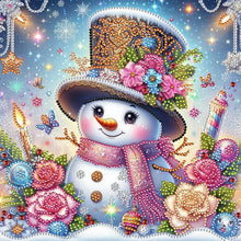 Load image into Gallery viewer, Snow Scene Snowman-Partial Special Diamond Painting-30x30cm