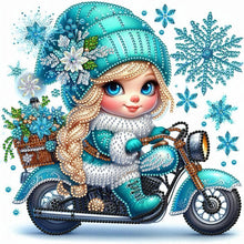 Load image into Gallery viewer, Snow Scene Little Girl-Partial Special Diamond Painting-30x30cm