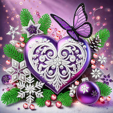 Load image into Gallery viewer, Dreamy Flower Heart-Partial Special Diamond Painting-30x30cm
