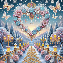 Load image into Gallery viewer, Dreamy Flower Heart-Partial Special Diamond Painting-30x30cm