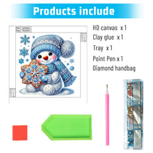 Load image into Gallery viewer, Snow Scene Snowman-Partial Special Diamond Painting-30x30cm