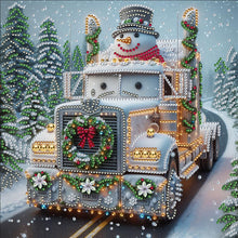 Load image into Gallery viewer, Snow Scene Snowman-Partial Special Diamond Painting-30x30cm