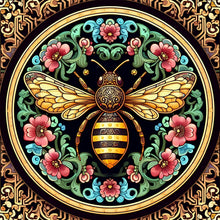 Load image into Gallery viewer, Bee-Full Round Diamond Painting-40x40cm