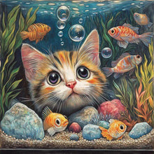 Load image into Gallery viewer, Cat-Full Round Diamond Painting-40x40cm