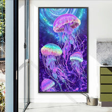 Load image into Gallery viewer, Jellyfish-Full Round Diamond Painting-40x70cm-Large Size