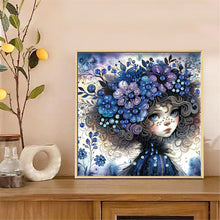 Load image into Gallery viewer, Yellow Flower Little Girl-Partial Special Diamond Painting-30x30cm
