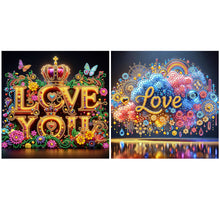 Load image into Gallery viewer, LOVE-Partial Special Diamond Painting-30x30cm