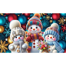 Load image into Gallery viewer, Snowman-Full Round Diamond Painting-80x50cm-Large Size