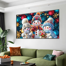 Load image into Gallery viewer, Snowman-Full Round Diamond Painting-80x50cm-Large Size