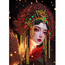 Load image into Gallery viewer, Orange Dress Girl-Partial Special Diamond Painting-30x40cm
