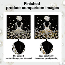 Load image into Gallery viewer, Elegant Girl-Partial Pearl Painting Kit with Frame-25x25cm