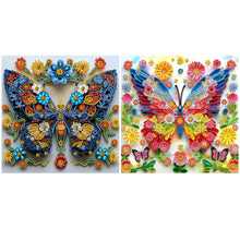 Load image into Gallery viewer, Butterfly Flowers-Partial Special Diamond Painting-30x30cm