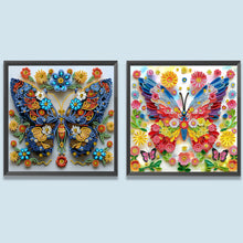 Load image into Gallery viewer, Butterfly Flowers-Partial Special Diamond Painting-30x30cm