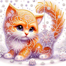 Load image into Gallery viewer, Winter Cat-Partial Special Diamond Painting-30x30cm