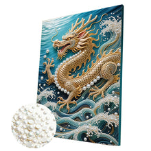 Load image into Gallery viewer, Waves-Partial Pearl Painting Kit with Frame-30x40cm