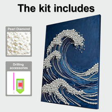 Load image into Gallery viewer, Waves-Partial Pearl Painting Kit with Frame-30x40cm