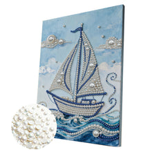 Load image into Gallery viewer, Unicorn-Partial Pearl Painting Kit with Frame-30x40cm