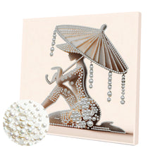 Load image into Gallery viewer, Umbrella Angel-Partial Pearl Painting Kit with Frame-30x30cm