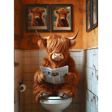Load image into Gallery viewer, Cow-Full Round Diamond Painting-30x40cm