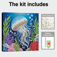 Load image into Gallery viewer, Jellyfish-Partial Pearl Painting Kit with Frame-25x25cm