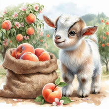 Load image into Gallery viewer, Sheep And Peaches-Full Round Diamond Painting-40x40cm