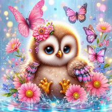 Load image into Gallery viewer, Owl-Full Round Diamond Painting-40x40cm