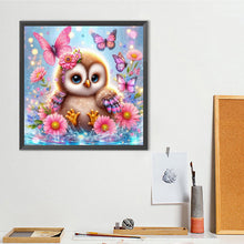Load image into Gallery viewer, Owl-Full Round Diamond Painting-40x40cm