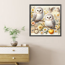Load image into Gallery viewer, Owls-Full Round Diamond Painting-40x40cm