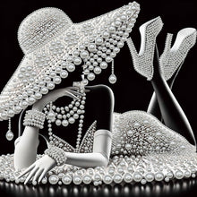 Load image into Gallery viewer, Elegant Lady-Partial Pearl Painting Kit with Frame-30x30cm