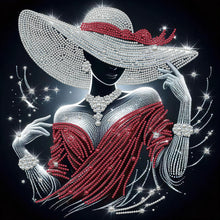 Load image into Gallery viewer, Elegant Lady-Partial Pearl Painting Kit with Frame-30x30cm