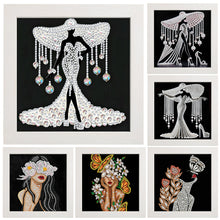 Load image into Gallery viewer, Beauty-Partial Special Diamond Painting with Frame-17x17cm