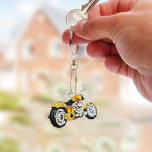 Load image into Gallery viewer, 6Pcs/Set Motorcycle-Double Side Drill-Diamond Keychain