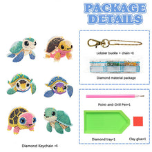 Load image into Gallery viewer, 6Pcs/Set Motorcycle-Double Side Drill-Diamond Keychain