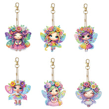 Load image into Gallery viewer, 6Pcs/Set Motorcycle-Double Side Drill-Diamond Keychain