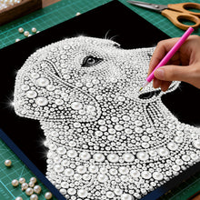 Load image into Gallery viewer, Golden Retriever-Partial Pearl Painting Kit with Frame-25x25cm