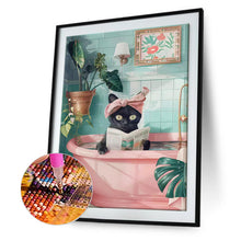 Load image into Gallery viewer, Cat-Full Round Diamond Painting-30x40cm