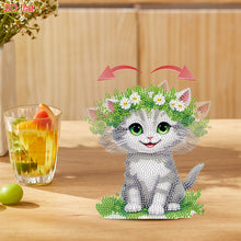 Load image into Gallery viewer, Cat-2-Single Side Drill-Acrylic Diamond Desktop Ornament