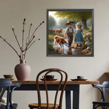 Load image into Gallery viewer, Farm Kids-Full Round Diamond Painting-40x40cm