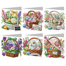 Load image into Gallery viewer, 6Pcs/Set Easter Flowers-Diamond Greeting Cards