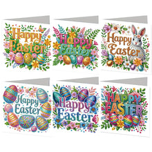 Load image into Gallery viewer, 6Pcs/Set Easter Flowers-Diamond Greeting Cards