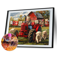 Load image into Gallery viewer, Farm Kids-Full Round Diamond Painting-50x40cm