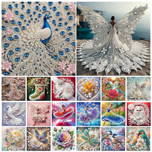 Load image into Gallery viewer, Flowers and Birds-Partial Pearl Painting Kit with Frame-25x25cm