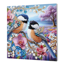 Load image into Gallery viewer, Flowers and Birds-Partial Pearl Painting Kit with Frame-25x25cm