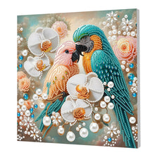 Load image into Gallery viewer, Flowers and Birds-Partial Pearl Painting Kit with Frame-25x25cm