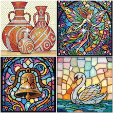 Load image into Gallery viewer, Stained Glass Fairy-Partial Special Diamond Painting-30x30cm