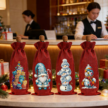 Load image into Gallery viewer, 4Pcs/Set Snowman Christmas-Diamond Wine Bottle Bags Covers
