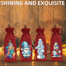 Load image into Gallery viewer, 4Pcs/Set Snowman Christmas-Diamond Wine Bottle Bags Covers